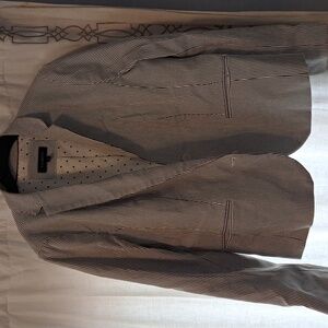 Talbots Women's Striped Blazer - Black and White